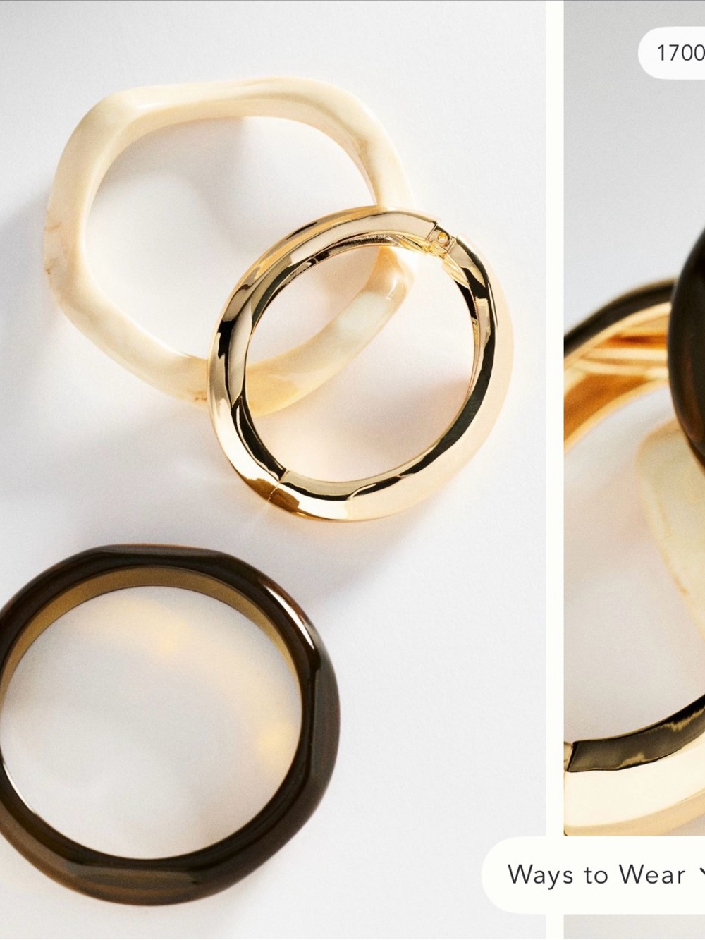 Anthro Gold brown and Cream bangles Women Jewelry